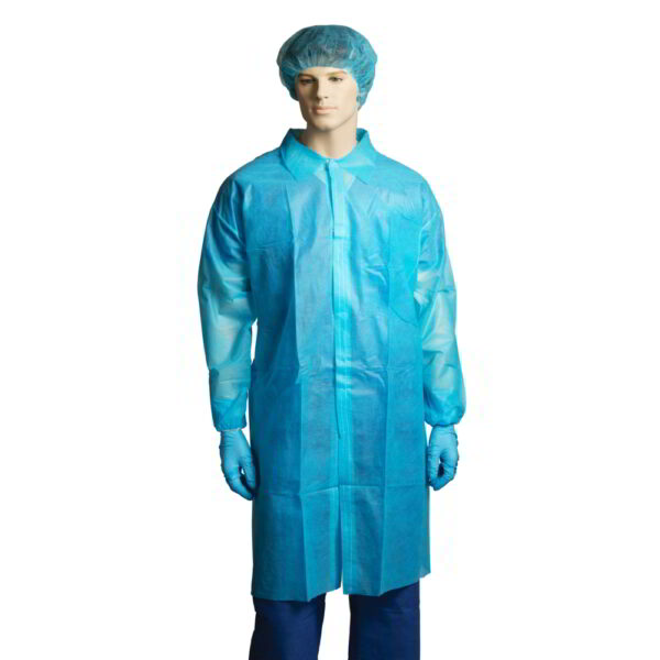 Polypropylene Labcoat - No Pocket - Blue