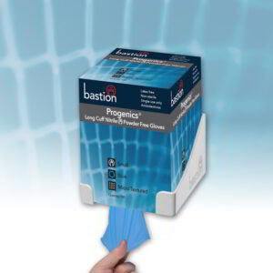 Bastion Progenics Nitrile Long Cuff Blue Gloves - Powder Free Carton 1000