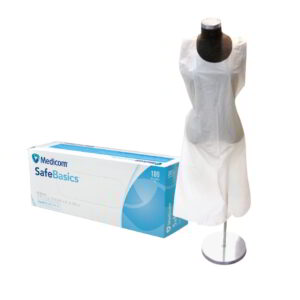 Safebasics Disposable Plastic Apron Pack 50