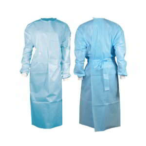 Safewear Poly-Coated Isolation Gown AAMI PB70 Level 2 Pack 10