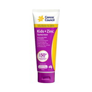 CANCER COUNCIL SPF50+ Kids+Zinc Sunscreen Tube 75mL